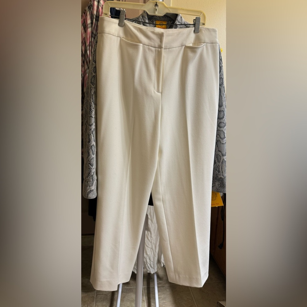 Beautiful winter white Susan Bristol pants size 14.
